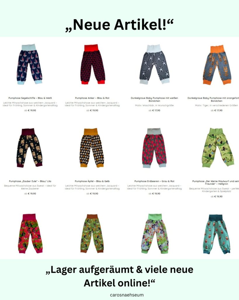 Lange Kinder Pumphosen aus Jacquard und Jersey